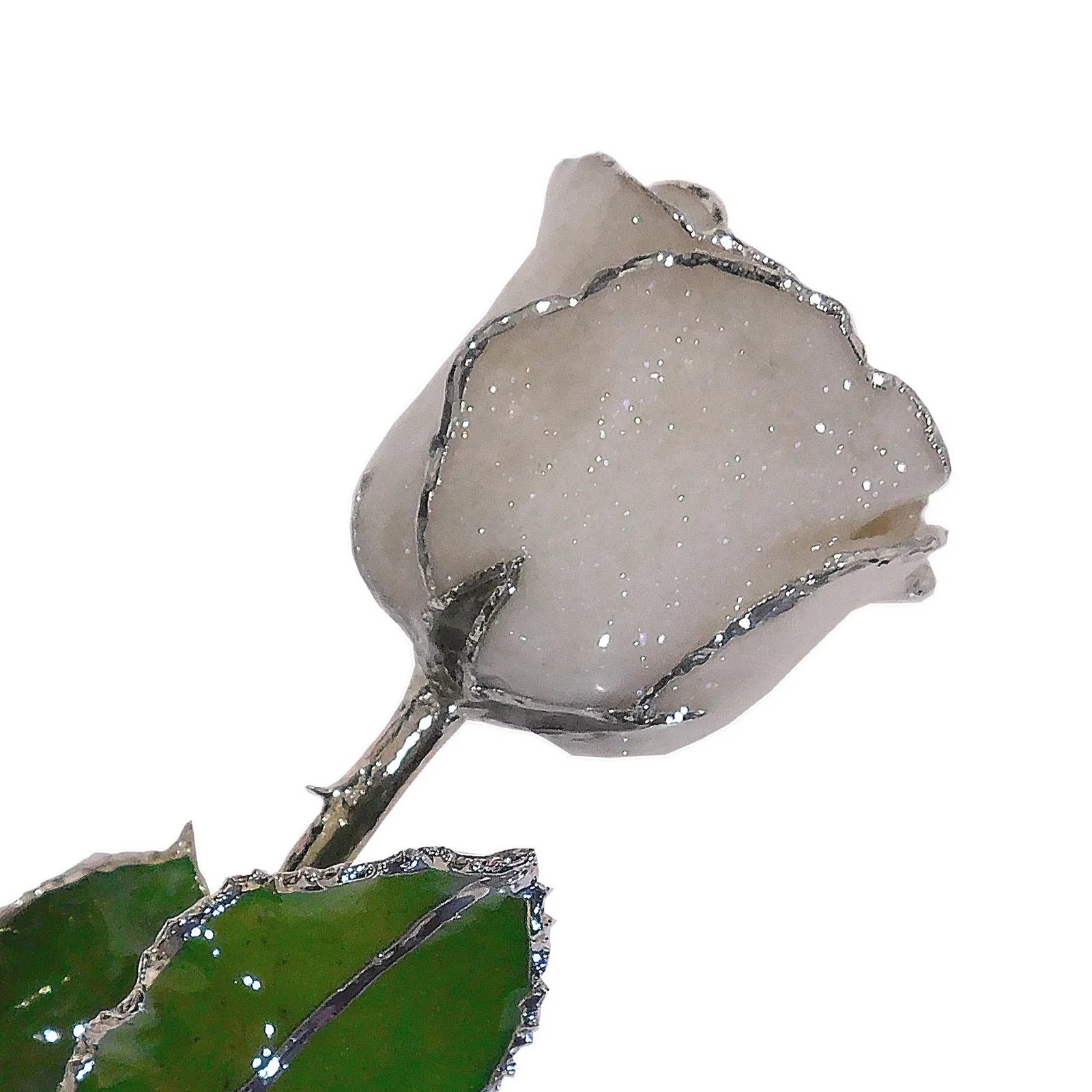 Image of Silver Forever Rose - Diamond (April Birthstone)