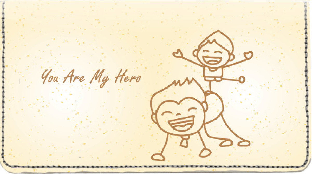 Image of Dad is my Hero Leather Cover
