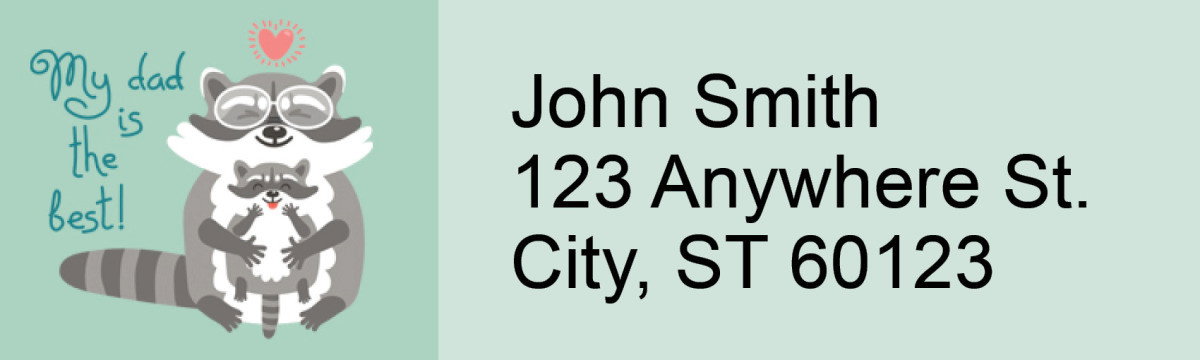 Image of Dad is the Best Narrow Address Labels