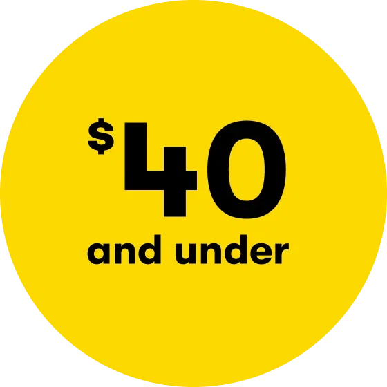 $40 and under