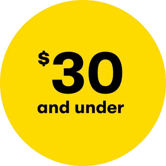$30 and under