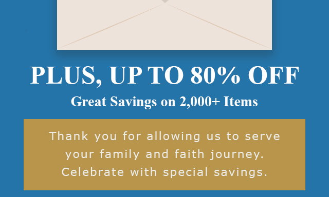 Plus, Up to 80% Off Great Savings on 2,000+ Items
