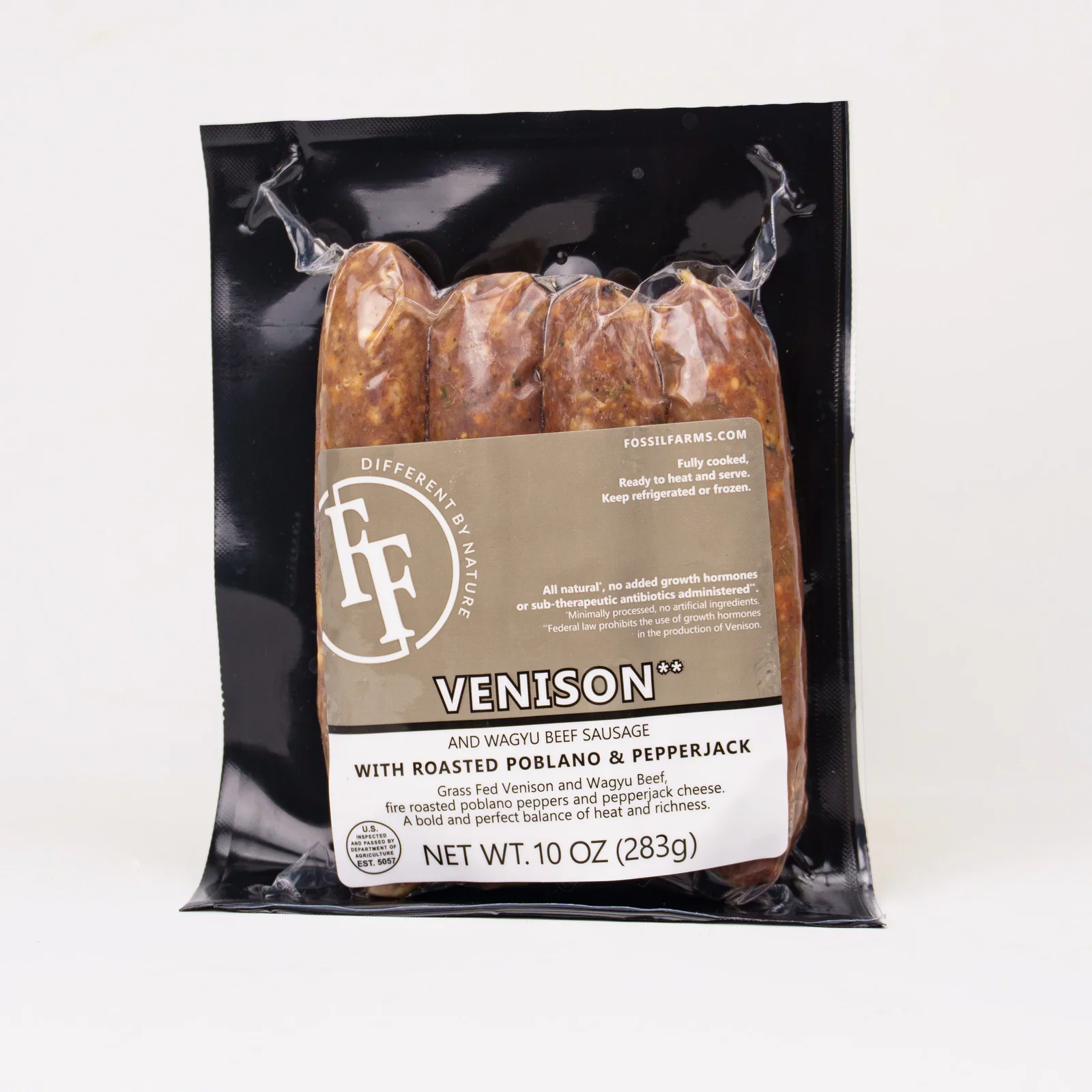 Image of Venison with Poblano & Queso Sausage | 10 Oz.