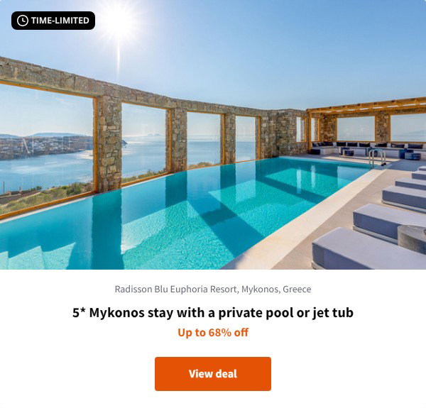 5* Mykonos stay with a private pool or jet tub