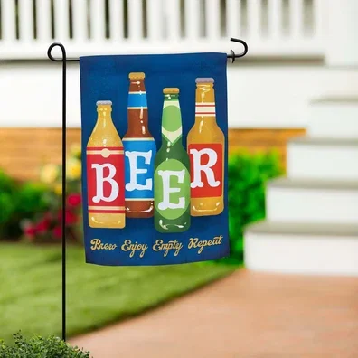 B.E.E.R Suede Garden Flag