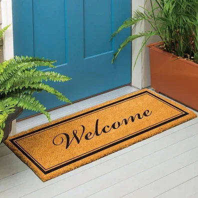 Welcome Coir Mat, 60"x24"