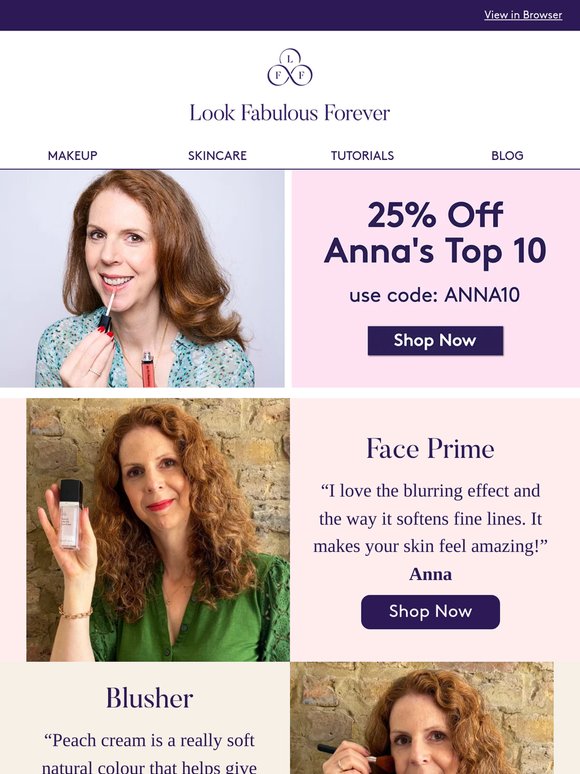 Get 25% Off Anna’s Top 10 This Week!