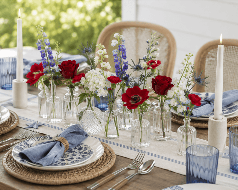 Red and Blue Wildflowers DIY Flower Kit