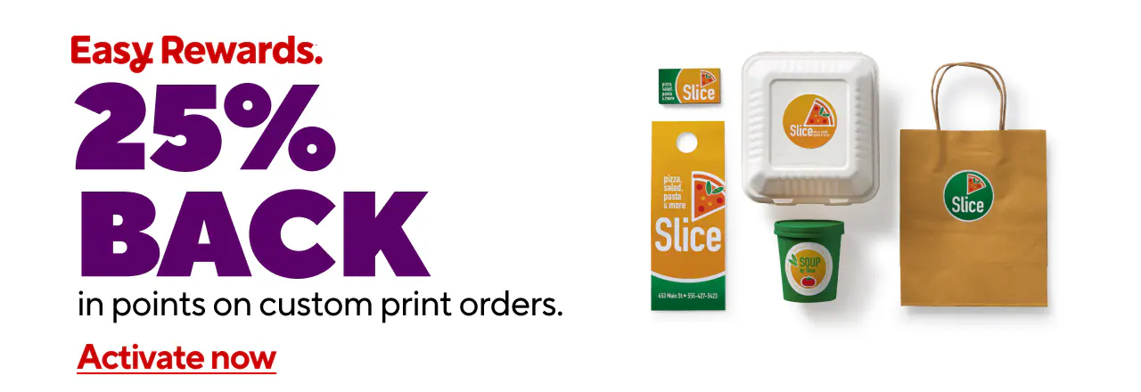 25% Back in Points on Custom Print Orders