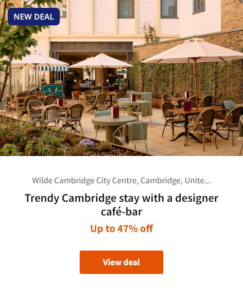 Trendy Cambridge stay with a designer café-bar