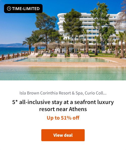 5* all-inclusive stay at a seafront luxury resort near Athens