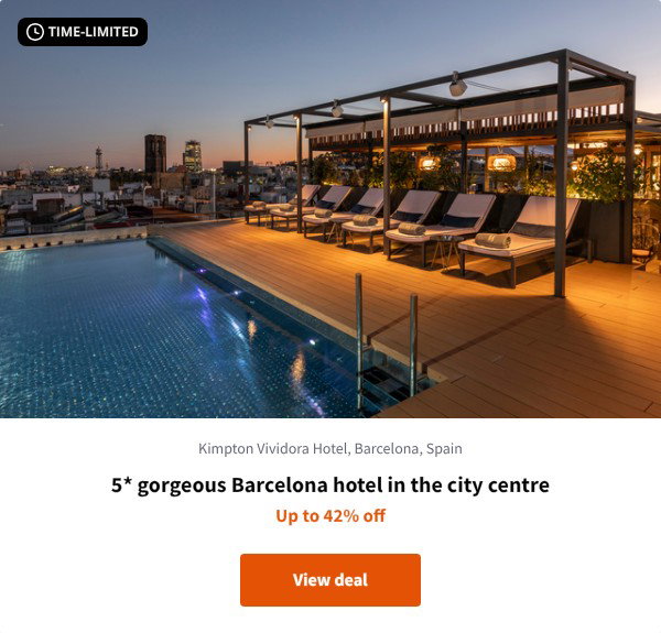 5* gorgeous Barcelona hotel in the city centre