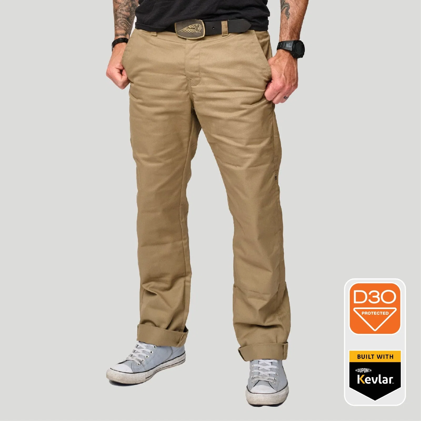 Image of Tobacco Chinos Riding Pants - Tan