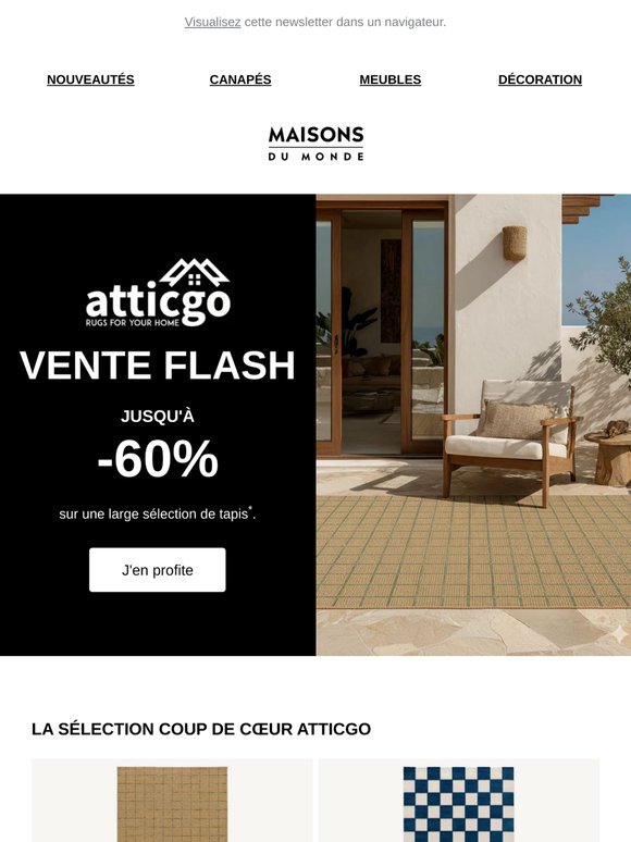 Vente flash Atticgo : jusqu'à -60%