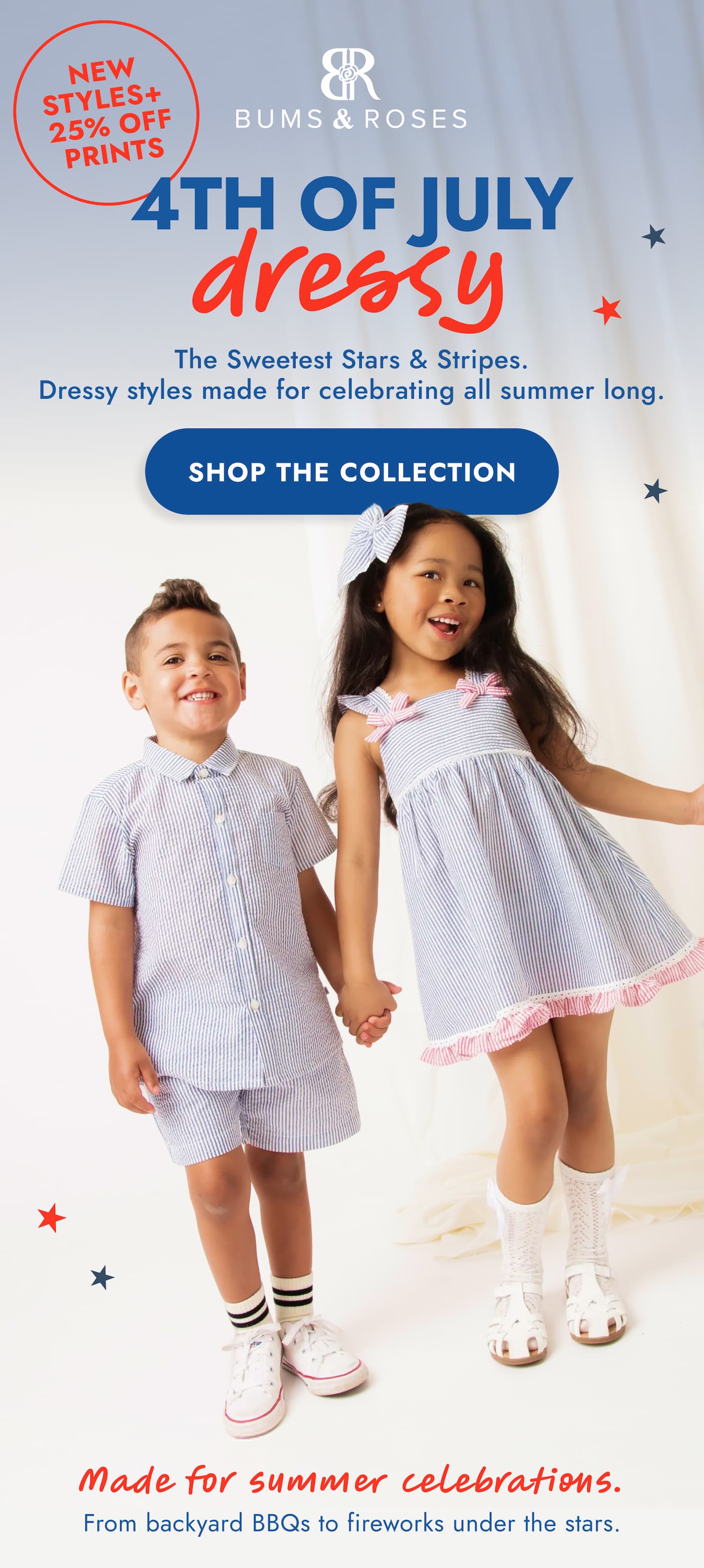 SHOP 4TH OF JULY The Sweetest Stars & Stripes. Dressy styles made for celebrating all summer long.