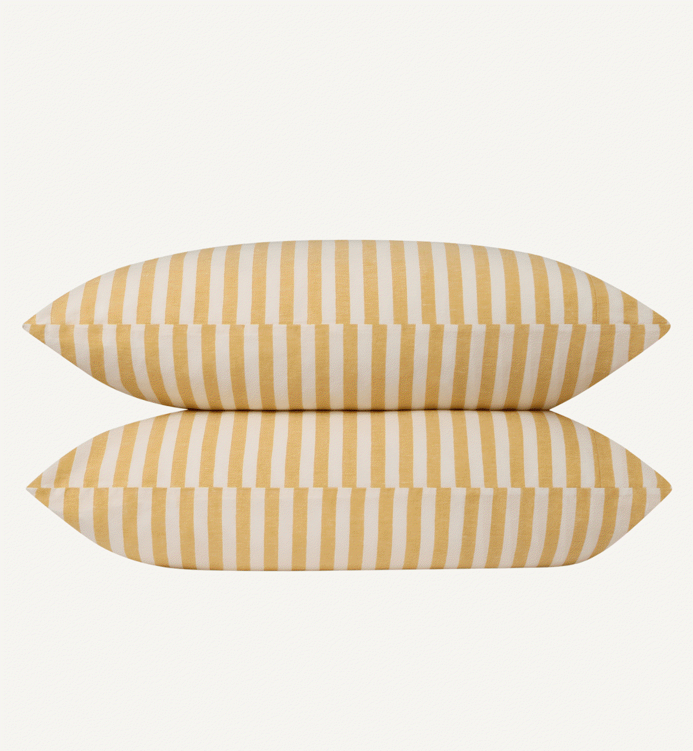 Honey Pembroke Stripe Linen Blend Pillowcases (Pair)