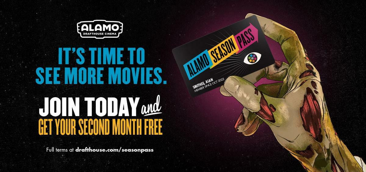 Give yourself the gift of movies. Alamo Season Pass monthly movie subscription starting at $10.99 