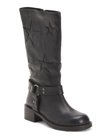 Leather Mathilde Mid Calf Boots For Women