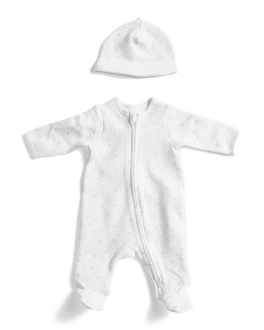 Newborn Stars Quilted Footed Coveralls, Cotton/Polyester