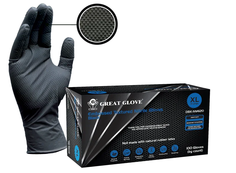 Image of GREAT GLOVE - 3D EMBOSSED TEXTURED NITRILE - 6 MIL