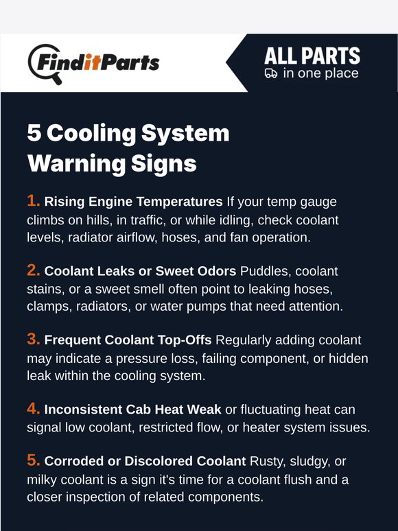 ✅ 5 Cooling System Warning Signs You Shouldn't Ignore