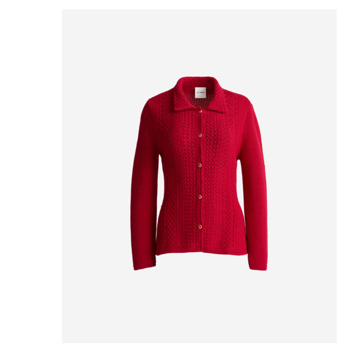 Beatrix Jacket In Cotton Crochet Knit