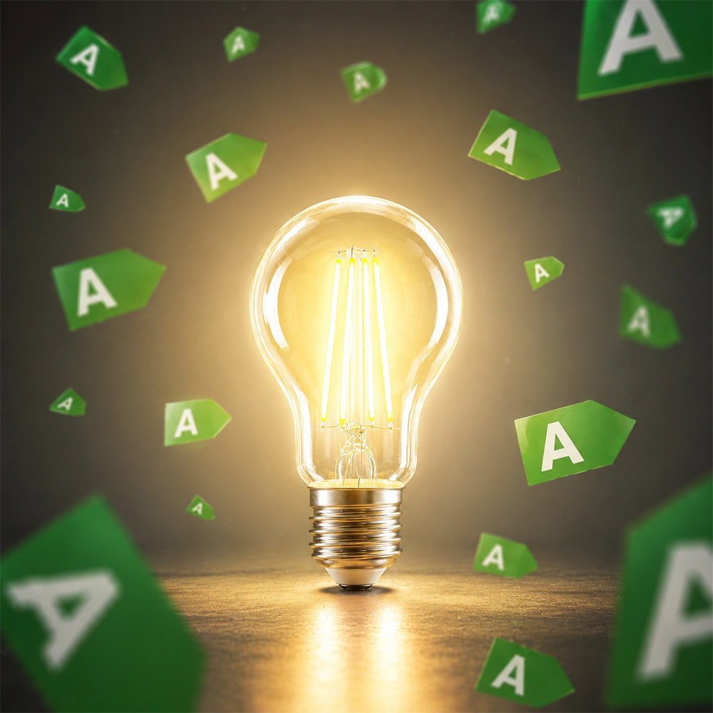 Light bulb with energy efficiency class A