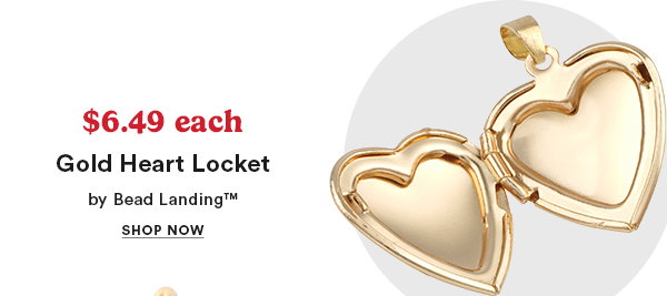 $6.49 each Gold Heart Locket by Bead Landing™ Shop Now