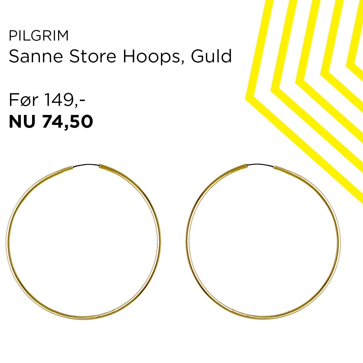 Sanne Store Hoops, Guld