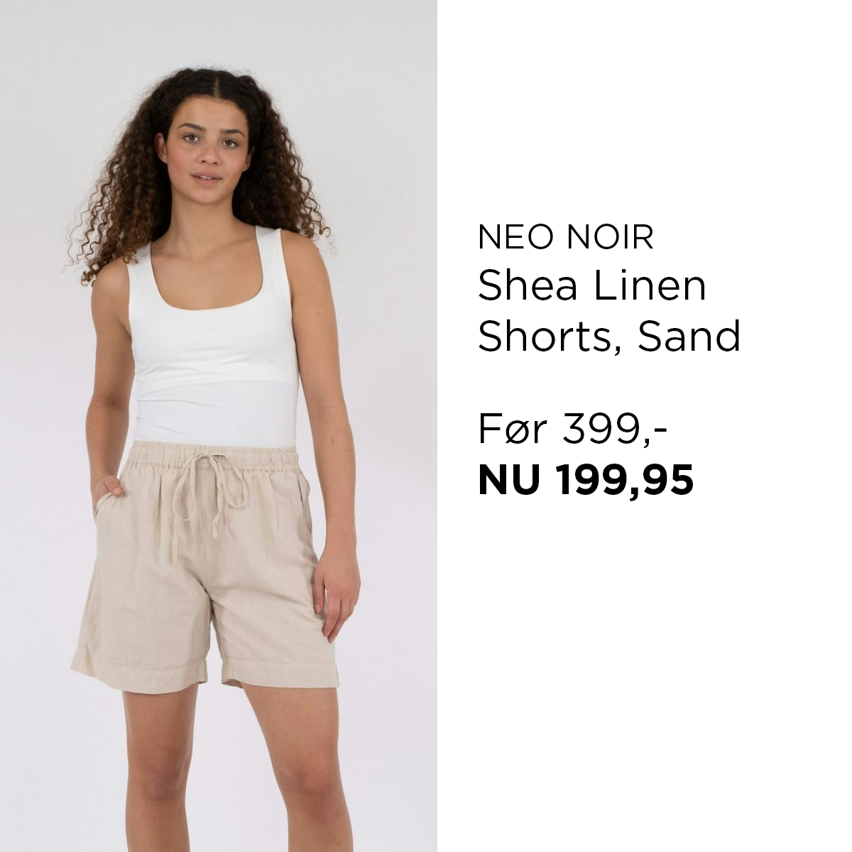 Shea Linen Shorts, Sand, 34