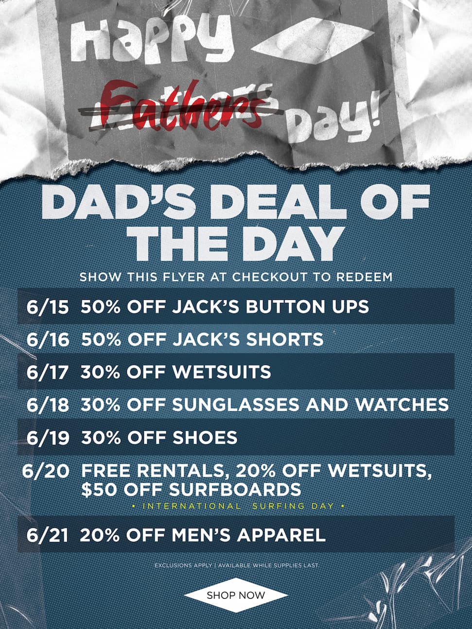 Dad's Deal of the Day - 50% Off Jacks Button Ups