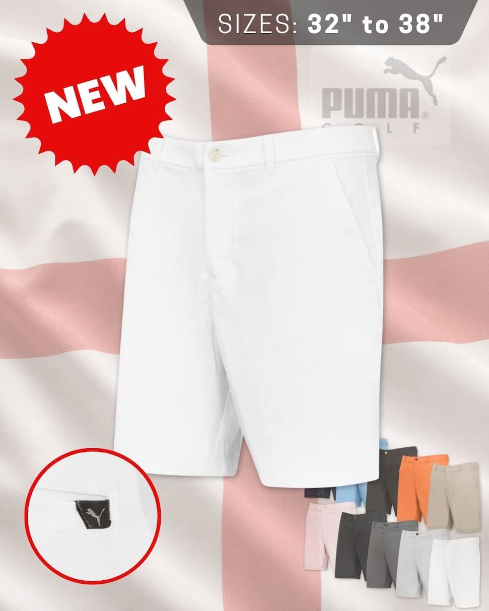 Puma Golf Mens 2026 101 Pure Short 8 Stretch Tailored Modern Golf Shorts