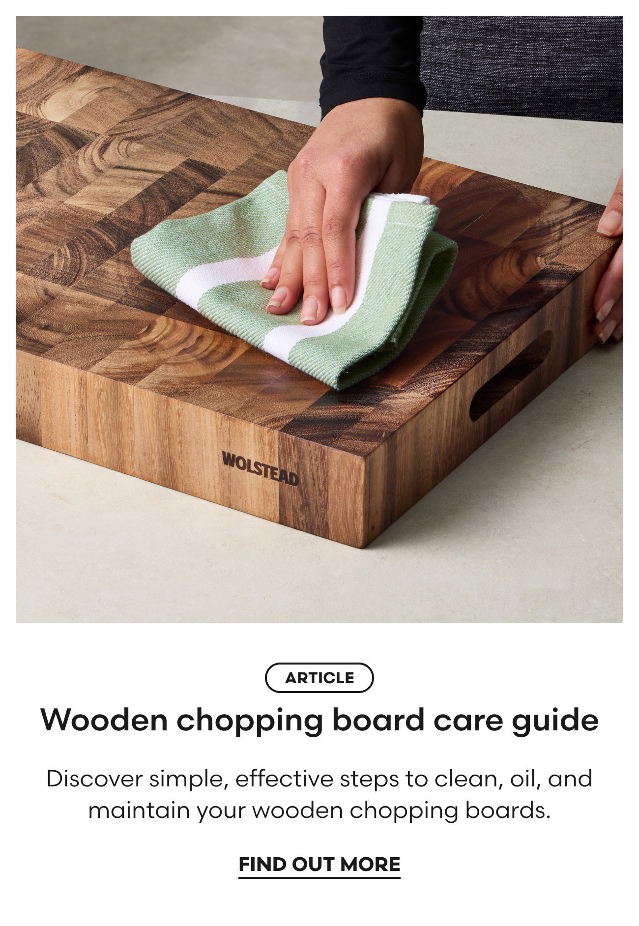 Wooden chopping board care guide