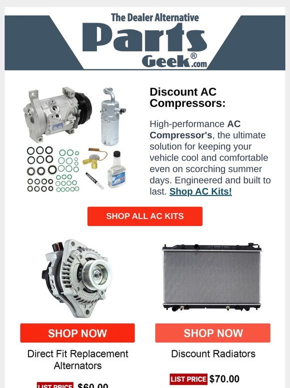 ❄️ Discount AC Parts Are Live!