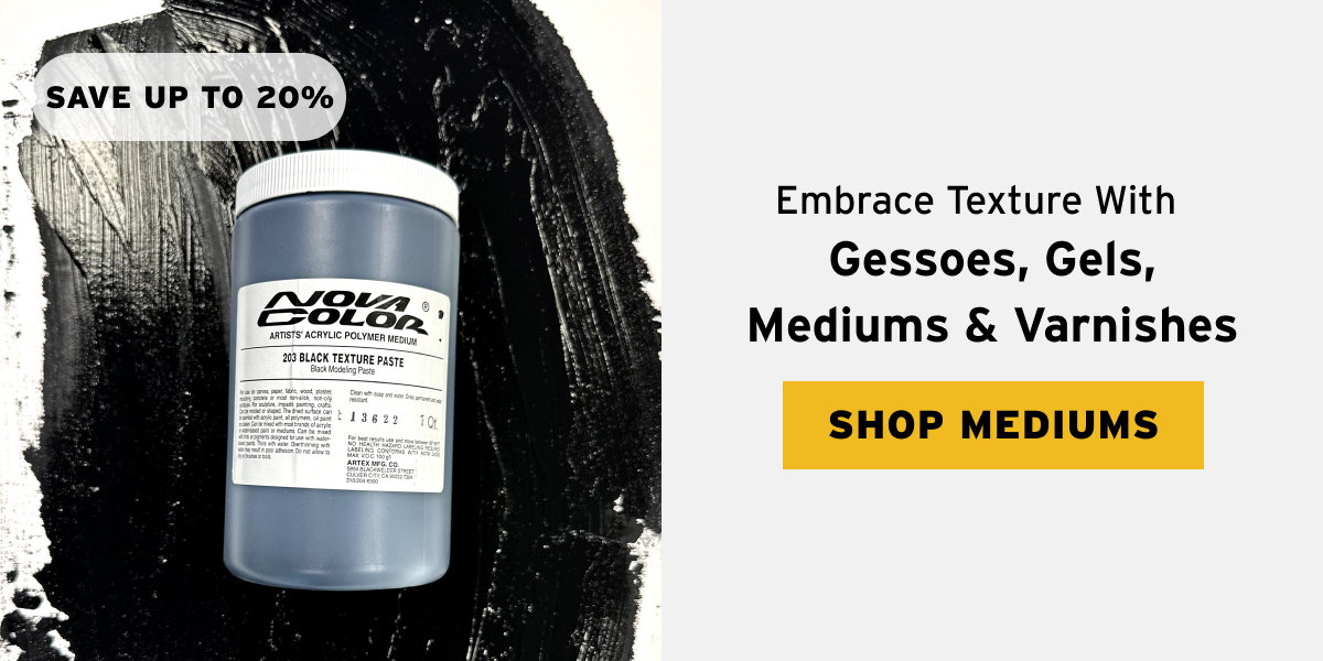 Gessoes, Gels, Mediums and Varnishes - Save up to 20%