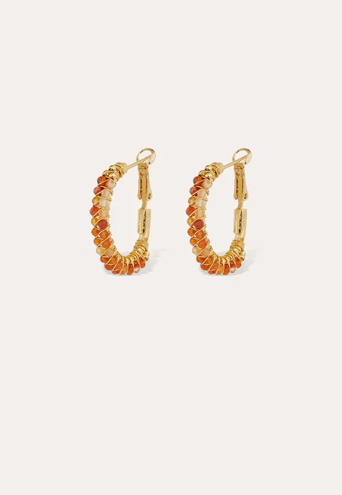Lyre Hoop Earrings