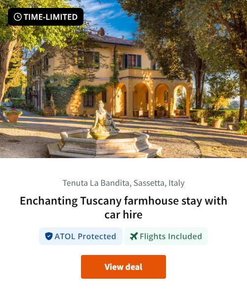 Enchanting Tuscany farmhouse stay with car hire