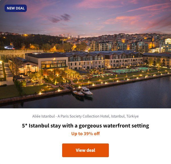 5* Istanbul stay with a gorgeous waterfront setting