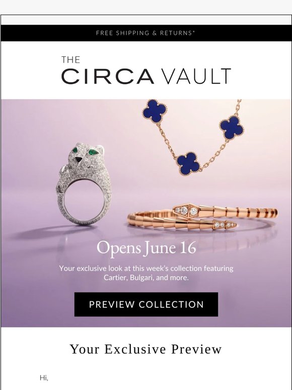 The CIRCA Vault | Cartier, Bulgari