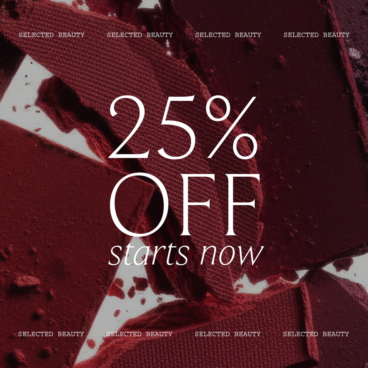 APP EXCLUSIVE 25 PERCENT OFF SELECTED