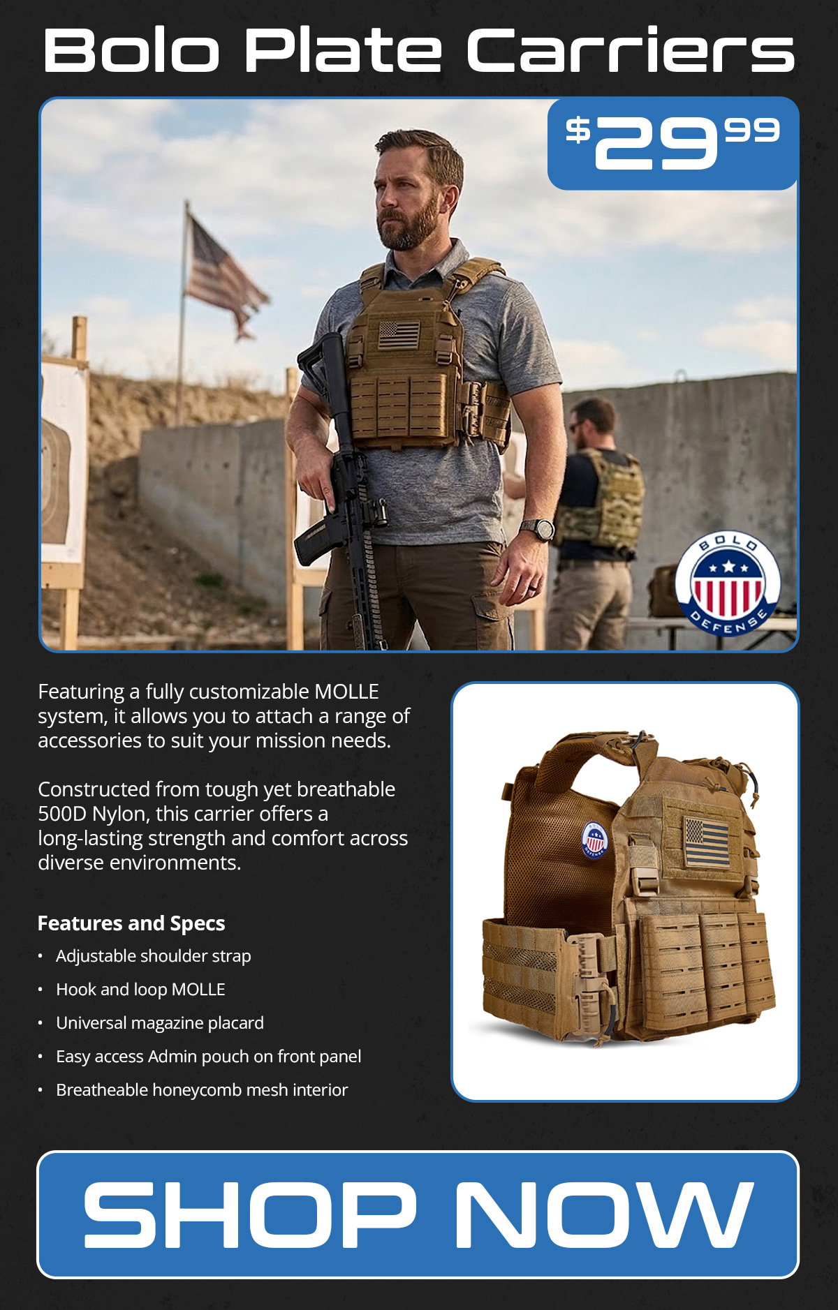 Shop Bolo Plate Carriers at LAPG!