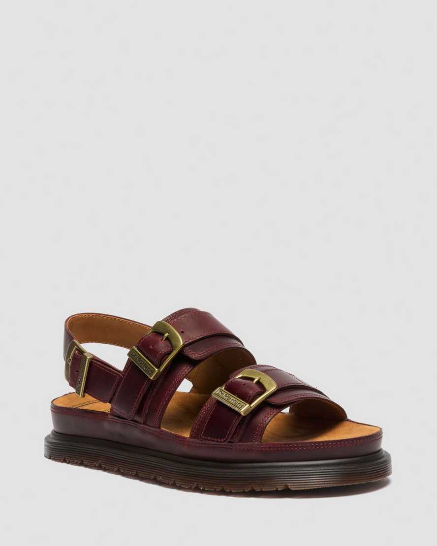 Image of San Two Strap Leather Sandals