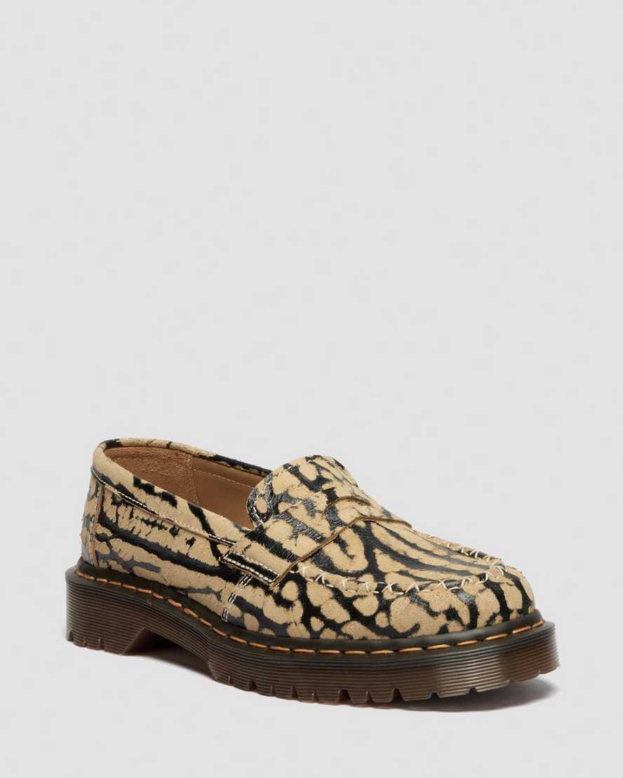 Image of Delapre Suede Penny Loafers