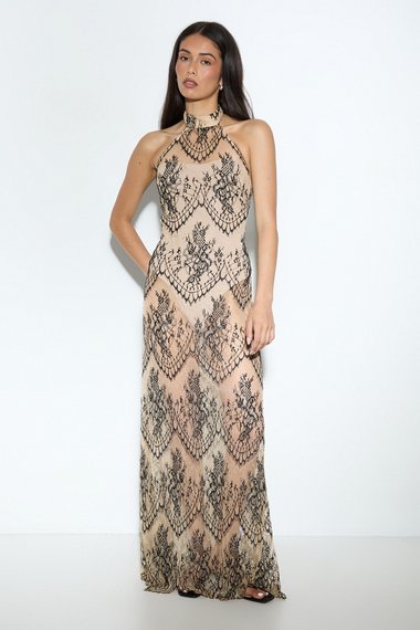 Premium Sheer Lace Maxi Dress