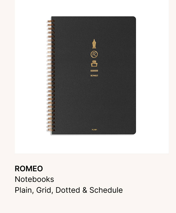 ROMEO Notebooks Plain, Grid, Dotted & Schedule