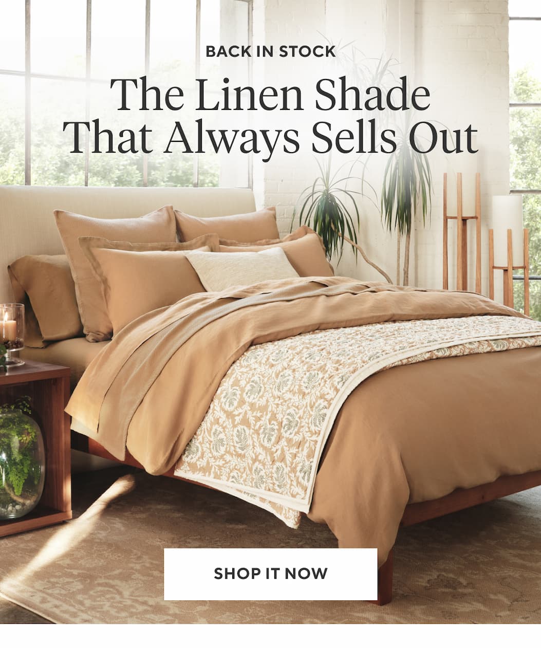 Back in Stock The Linen Shade That Always Sells Out Shop it Now >