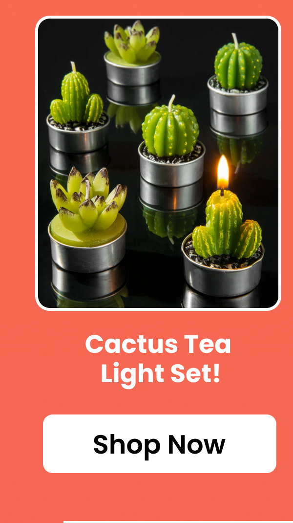 Cactus Tea Light Set