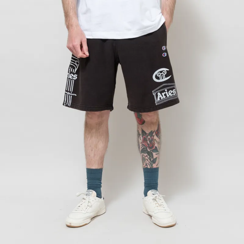 Champion x Aries Sweat Shorts Black