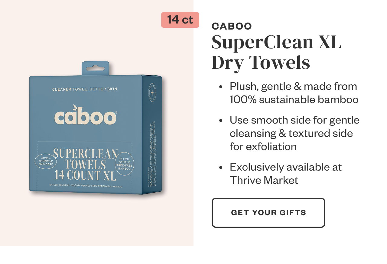 Caboo SuperClean XL Dry Towels. Get Your Gifts.