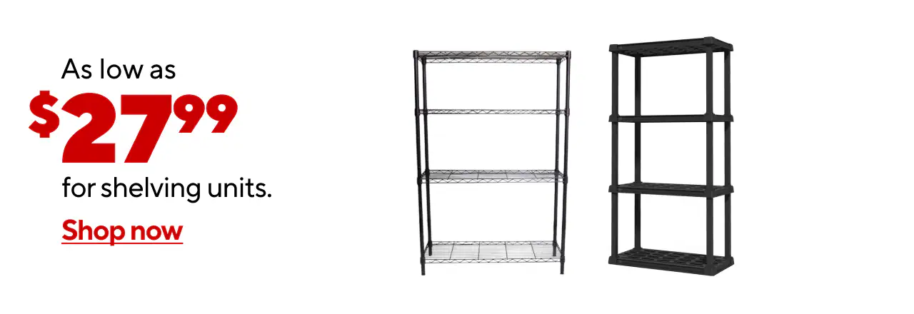 As low as $27.99 Storage Shelving